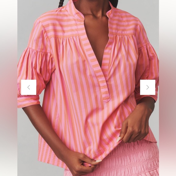 Anthropologie The Darcey Popover Swing Top - Picture 4 of 8